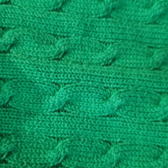 Tommy Hilfiger Hoodie Knit Green white stripe along arm Full Zip Womens Small - Picture 6 of 11